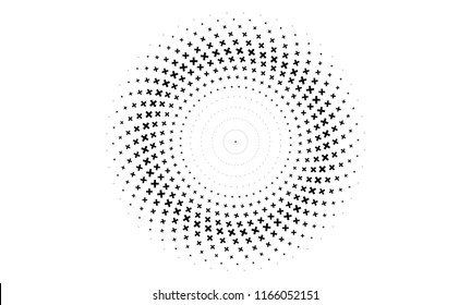 Vector Illustration Of The Pattern Of Gray Plus Sign On White. EPS 10