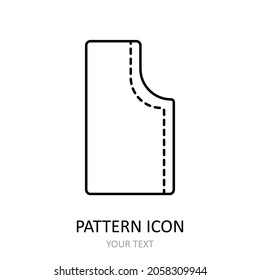 Vector illustration with pattern icon. Linear drawing.