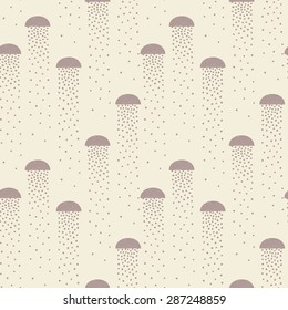 vector illustration pattern of imperfect, brown abstract shapes, on cream background