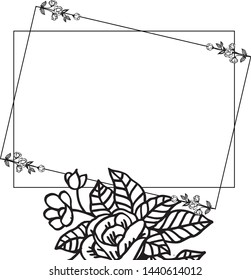 Vector illustration pattern leaf wreath frames for decor of card