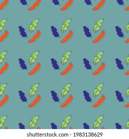 Vector illustration with a pattern of leaves. Seamless pattern.