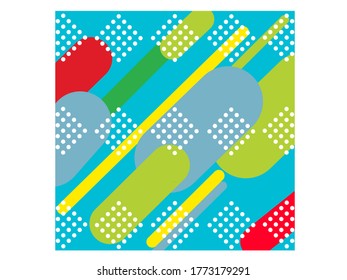 Vector illustration of a pattern of lines and white dots