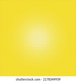 Vector illustration of a pattern of many red polka dots on a yellow background with a streamer in the center.