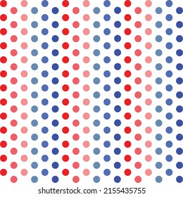 Vector illustration of a pattern of multicolored circles such as pink, red, blue on a white background for the background.