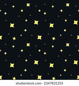 Vector illustration of pattern of night sky with stars. Starry Night.