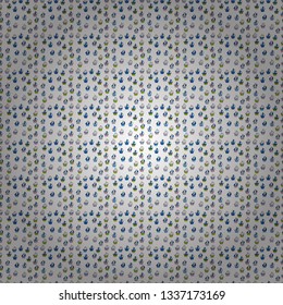 Vector illustration. Pattern on blue, neutral and white. Seamless of Variety Muffins, Poppy seed, Chocolate Chip, Pumpkin Cream, Chocolate and Delicious Breakfast or Dessert Muffins.