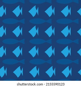 vector illustration of a pattern on a marine theme. seamless pattern with fishes.