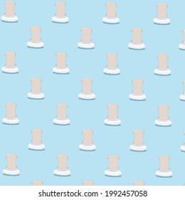Vector Illustration Of  Pattern Paper on clouds and Blue Colors Background.