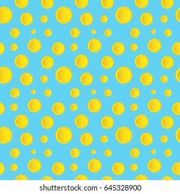 Vector illustration of a pattern with paper sun - origami made