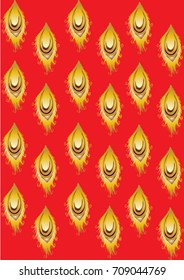 Vector illustration of pattern- peacock. Hand drawing illustration.