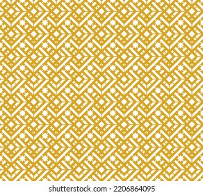 Vector illustration of a pattern, polygonal color, golden seamless. Geometric shapes overlap beautifully. Patterns for textiles, tiles and fabrics