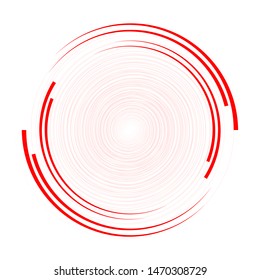 Vector illustration of the pattern of the red circles geometric lines abstract background. EPS10.