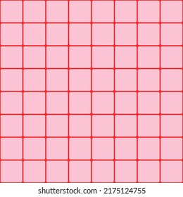 Vector illustration of a pattern of red rectangular lines on a  pink background. for background