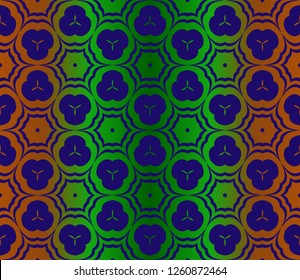 Vector Illustration. Pattern With Seamless Floral Ornament, Decorative Border. Design For Print Fabric.