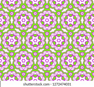 Vector Illustration. Pattern With Seamless Floral Ornament, Decorative Border. Design For Print Fabric.