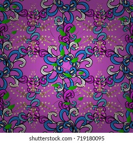 Vector illustration. Pattern, seamless, floral border. Beautiful bright rough cloth, canvas. Garland of flowers. Golden curls, shiny tracery weave. Vintage old background.
