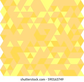 Vector illustration pattern of simple triangles in various shades of yellow.