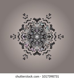 Vector illustration. Pattern with snowflakes.vector christmas abstract colorful background with falling snowflake.