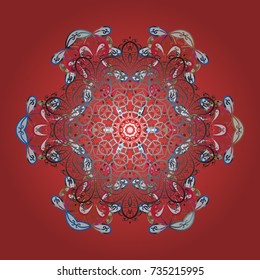 Vector illustration. Pattern with snowflakes.vector christmas abstract colorful background with falling snowflake.