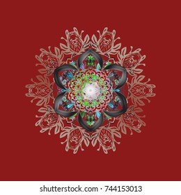 Vector illustration. Pattern with snowflakes.vector christmas abstract colorful background with falling snowflake.