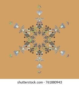 Vector illustration. Pattern with snowflakes.vector christmas abstract colorful background with falling snowflake.