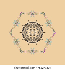 Vector illustration. Pattern with snowflakes.vector christmas abstract colorful background with falling snowflake.