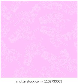 vector illustration of a pattern of sprigs of flowers