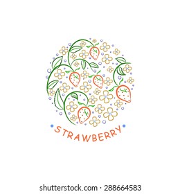
vector illustration with a pattern with strawberries in vintage style
