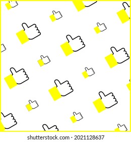 Vector illustration of pattern and texture of icon set Like. Suitable for channel,blog, social media