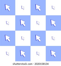 Vector illustration of pattern and texture of set icons : cursor arrow. Suitable for channel,blog, social media.