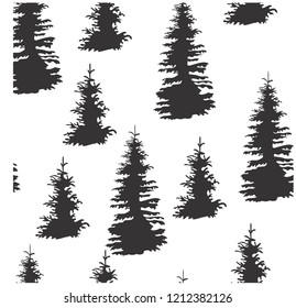 
vector illustration pattern tree, spruce