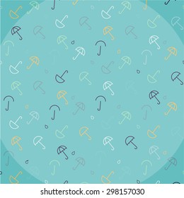 vector illustration, pattern, umbrellas