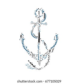 Vector illustration of a patterned anchor.