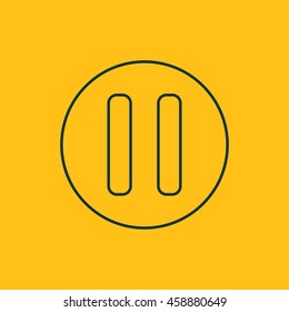 Vector illustration of pause button icon