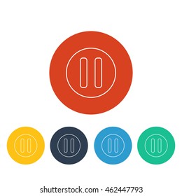 Vector illustration of pause button icon