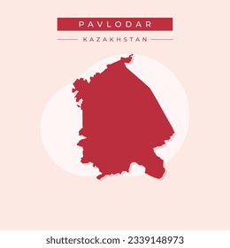 Vector illustration vector of Pavlodar map Kazakhstan