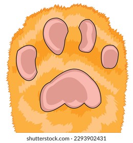 Vector illustration of the paw animal cats or dogs