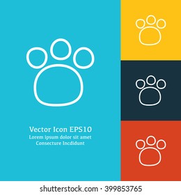 Vector illustration of paw icon