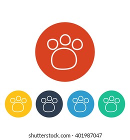Vector illustration of paw icon