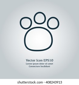Vector illustration of paw icon