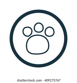 Vector illustration of paw icon