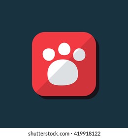 Vector illustration of paw icon