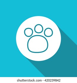 Vector illustration of paw icon