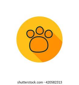 Vector illustration of paw icon