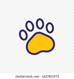 Vector illustration of paw icon colored line. Beautiful fauna element also can be used as claw print icon element.