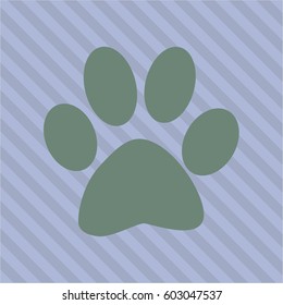 Vector illustration of paw icon vector symbol flat eps jpg app web concept website in Green