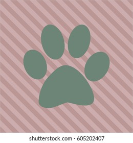 Vector illustration of Paw icon or symbol
