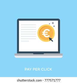 Vector illustration of pay per click