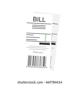 Vector illustration paying bills concept. Payment of utility, bank, restaurant and other bills. Giving or receiving bill.