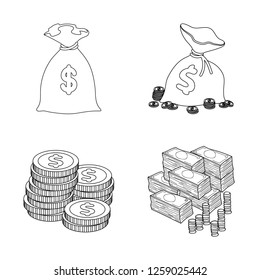 Vector illustration of payment and loan icon. Collection of payment and financial stock vector illustration.